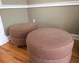 Lambert Pandora Burgundy Ottomans (2 Available)