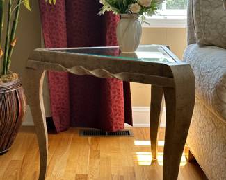 Century Triangle Glass Table