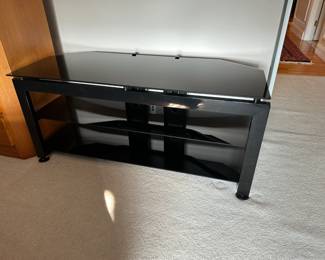 Black Glass TV Stand
