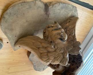 Carved angel shelf
