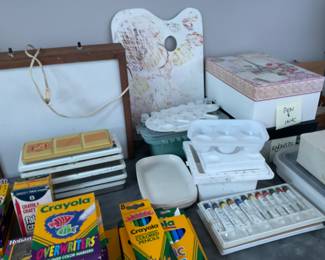 Art supplies, crayons