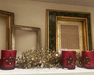 Frames and Christmas candles