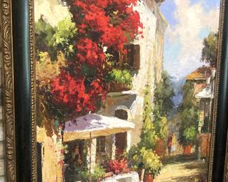 Large colorful framed art