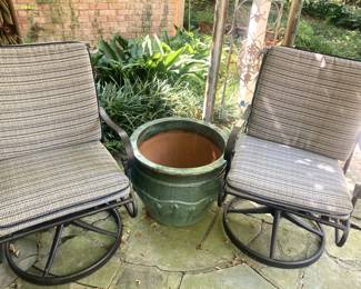 Two of the many patio selections