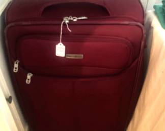 Red luggage