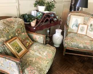 Weathered garden room chairs