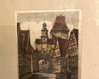 European scene framed art