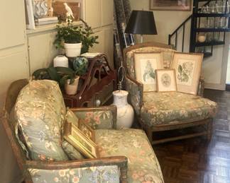 Weathered garden room chairs