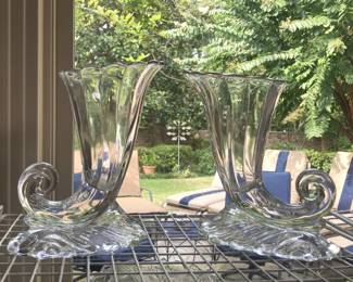 Pair of cornucopia vases