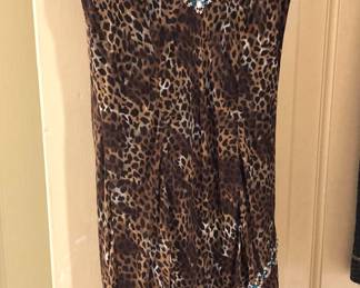 Sue Wong silk dress with turquoise stones