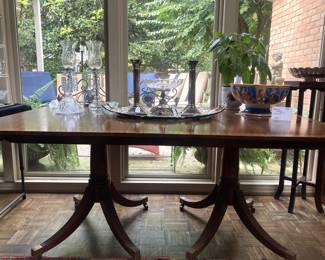 Duncan Phyfe two pedestal dining table 