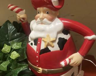Cowboy Santa teapot