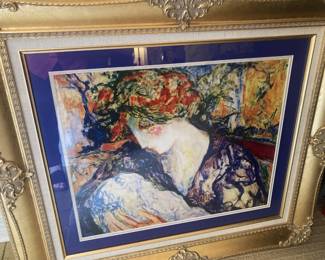 Framed art with brilliant colors