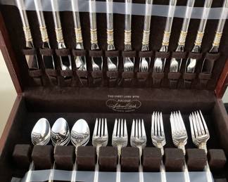 48 pieces of Wallace "Golden Corsica" stainless steel flatware