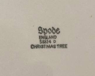 English Spode "Christmas Tree" china