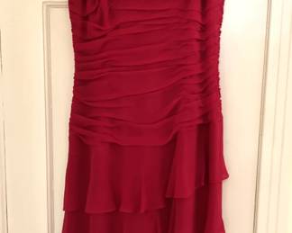Red evening wear