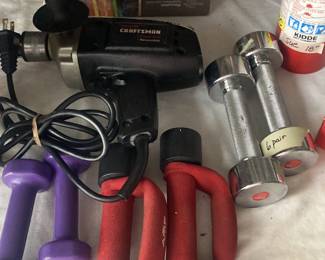 Drill; hand weights