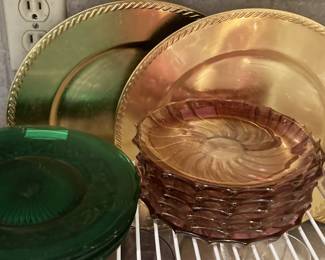 Chargers; snack plates