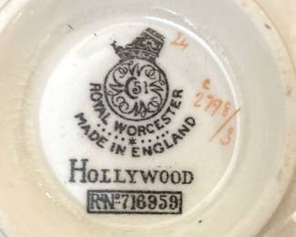 "Hollywood" - Royal Worcester English china 