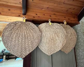 Vintage sea grass fans