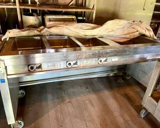 metal food service station