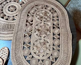 Vintage sea grass woven rugs/wall hangings