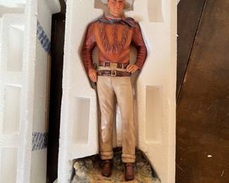 Vintage John Wayne figurine, in original box