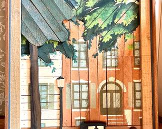 Vintage Theodore DeGroot, city scape scene