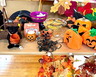 assorted halloween decor