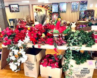 assorted silk poinsettias 