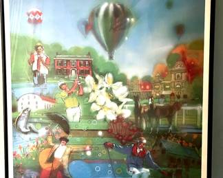 Vintage Columbia County bicentennial poster, signed & numbered by Jim Campbell