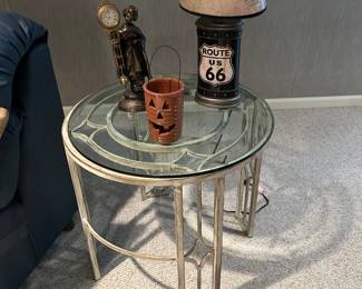 Large assortment of end tables