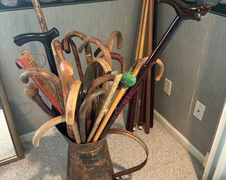 Large assortment of canes