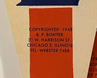 Detail of "WELCOME HOME" banners.  Note the telephone number.