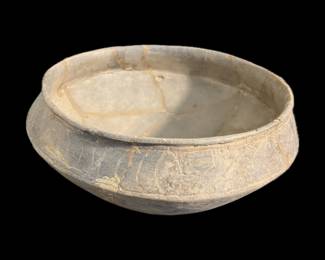 Taylor Engraved Bowl, 1200-1400 A.D., Cherokee County, Texas, Restored