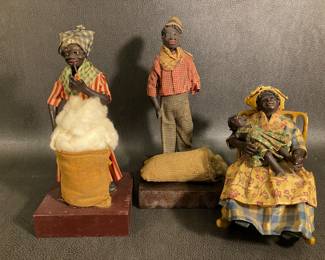 Francisco Vargas, Mexico/New Orleans, active in New Orleans late 19th/ early 20th Century, Wax Figures in waxed fabric costumes.