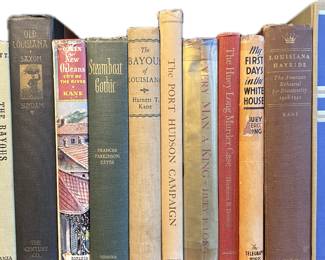 LOUISIANA Two copies of "Every Man a King" by Huey Long, many titles by Harnett Kane, and many more.