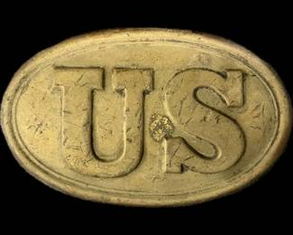 Authentic Civil War Union Soldier Oval Belt Buckle