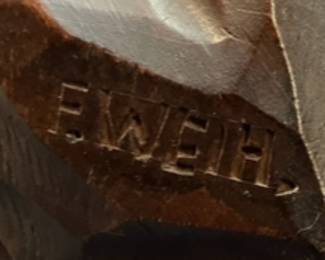 Signature of sculptor