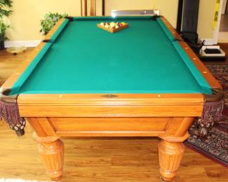 BUY IT NOW! AMF Playmaster billiards table. $650.00.  Outer meas. 54" W x 99" L.                                                       Inside bumper to bumper 44" W x 88" L. With pool cues and stand.