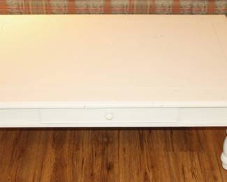 White wood coffee table w/drawer.