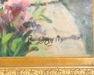 BUY IT NOW! $575.00.  R. David original oil painting.       54" H x 44" W.