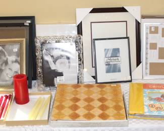 Picture frames and scrap books.