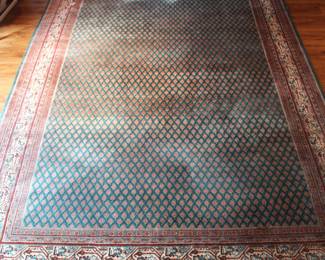 Hand knotted rug.