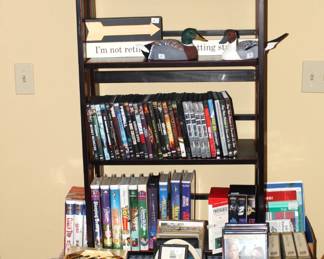 Asstd. dvd's , vhs movies, and books.