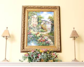 BUY IT NOW! $575.00.  R. David original oil painting.       54" H x 44" W.