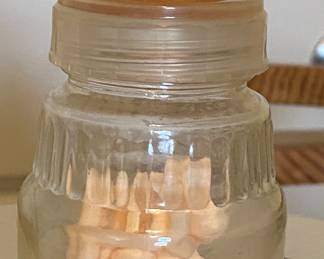 Small Glass Baby Bottle with Dolls