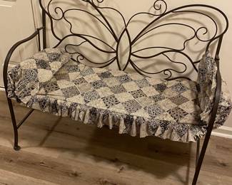 Metal Butterfly Bench