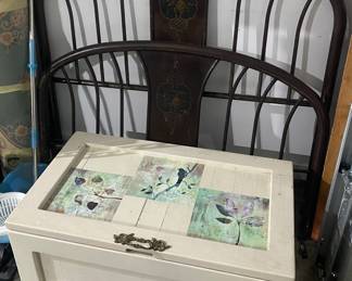 Metal Bed, Storage Trunk