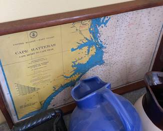 Cape Hatteras Framed Map